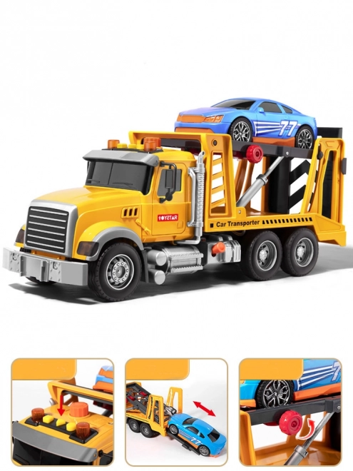 Tow Truck with Sports Car Set - Lights and Sounds