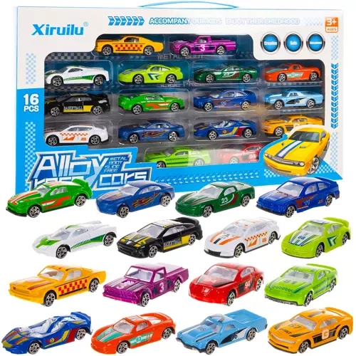 Colorful Diecast Cars Set 16 Pieces