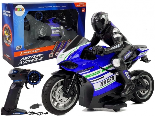 Remote Controlled Racing Motorbike Blue