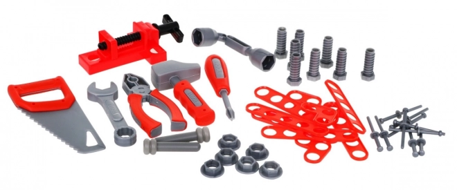 Children's Workshop Table Set with 64 Tools and Accessories