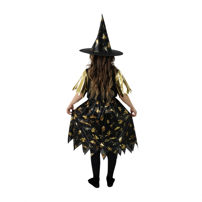 Children Witch Costume Black and Gold