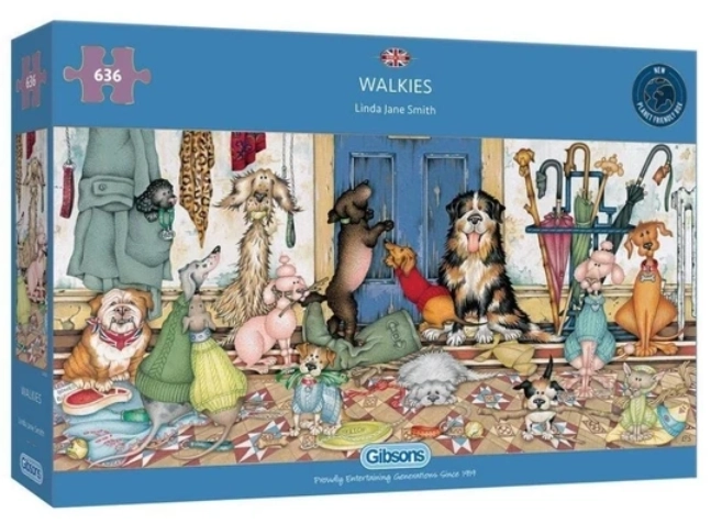 Gibsons Panoramic Puzzle Dog Walking 636 Pieces