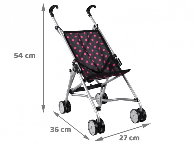 Lightweight doll stroller – Black