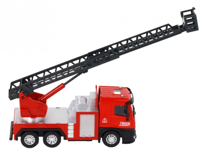 Red Fire Truck with Extendable Ladder