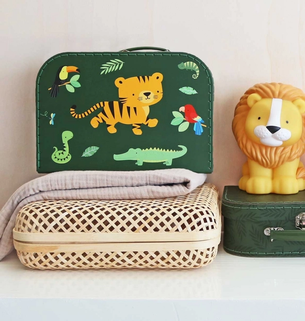 Lovely tiger jungle cardboard suitcase set