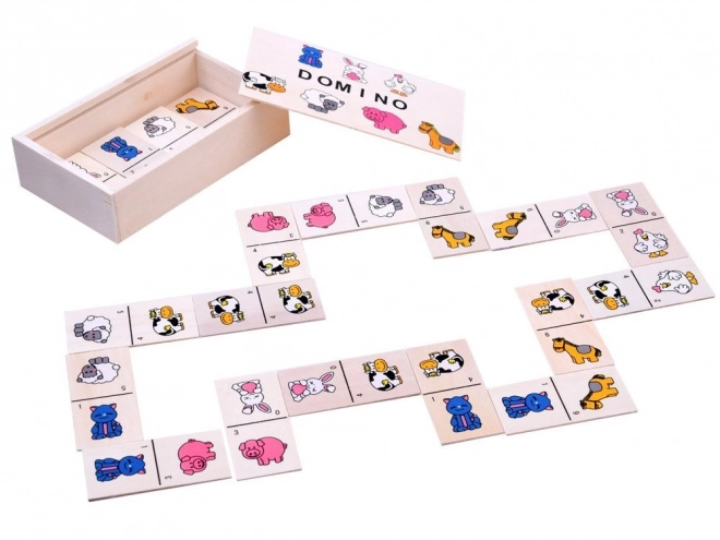 Colorful Animals Domino Game for Children