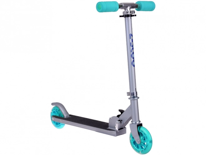 Foldable Children's Scooter with Light-Up Wheels – Turquoise