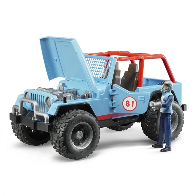 Bruder Blue Jeep with Driver