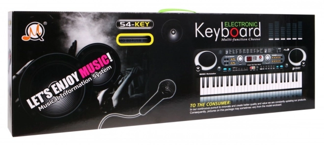 Silver Kids Keyboard with Microphone and Recording Function