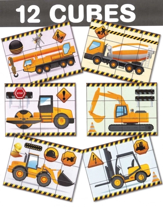 Construction Vehicle Picture Blocks Set