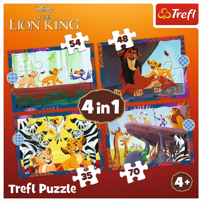 Brave Lion King 4-in-1 Puzzle