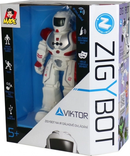 Interaktiver Roboter Viktor 27 cm, 21 Funktionen, Rot