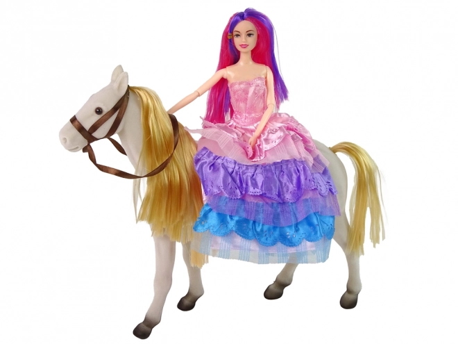 Princess Doll with White Pony and Accessories