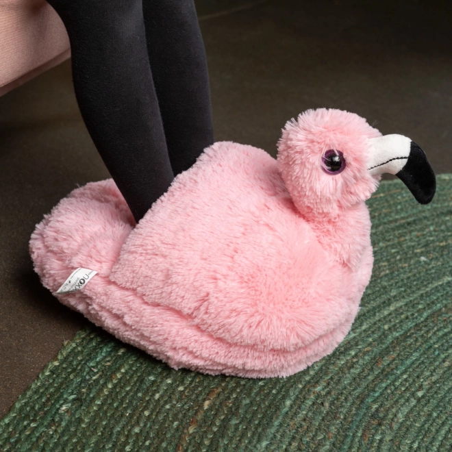 Cozy Noxxiez Warm Plush Flamingo Slippers