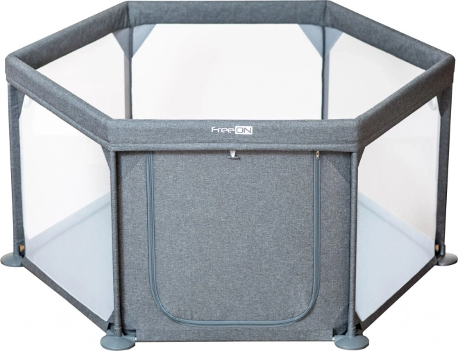 Hexagon Playpen Melange Grey