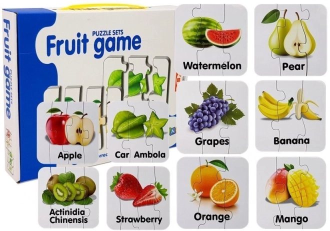 Educational Fruit Puzzle with 10 Connections