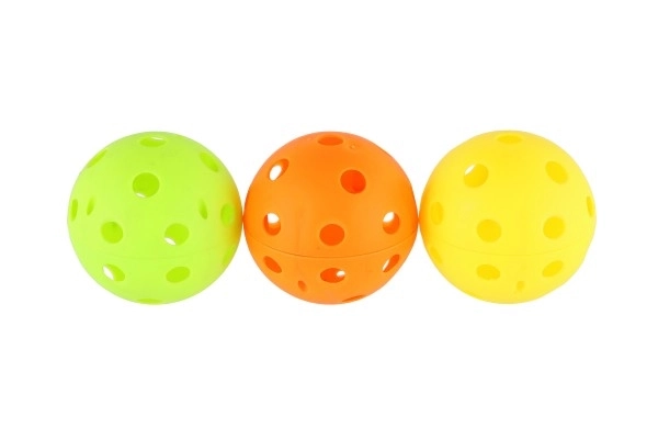 Set of three floorball balls