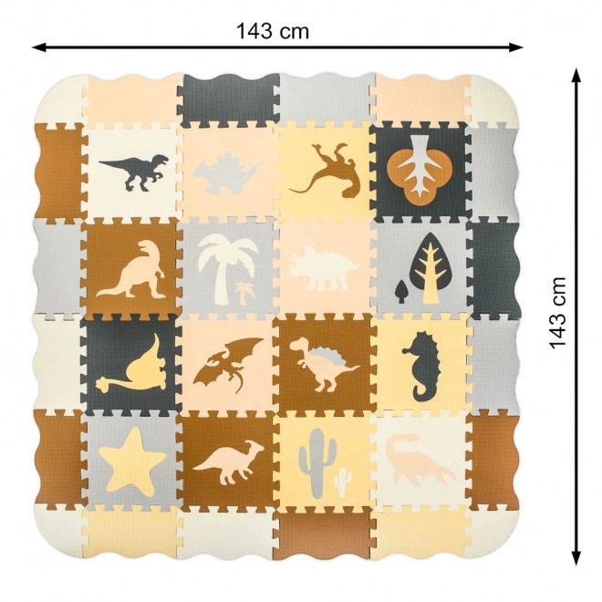 Educational Foam Puzzle Mat and Playpen with Dinosaurs