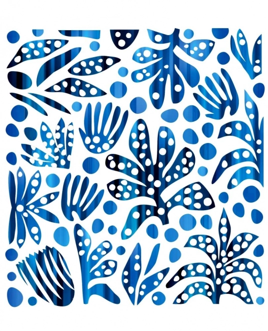 Iron-on Blue Leaf Patches