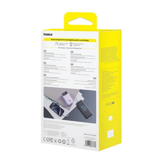 Powerbank Baseus QPow 2 20000mAh 30W con 2xUSB-C