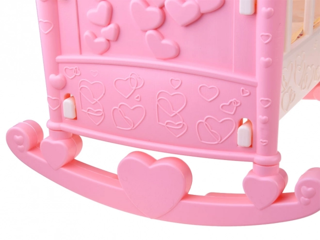 Large Doll Cradle with Mobile