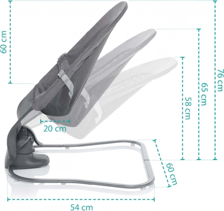 Ergonomisk hældning i 3 positioner