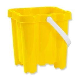 Sand Castle Bucket with 4 Towers - Yellow