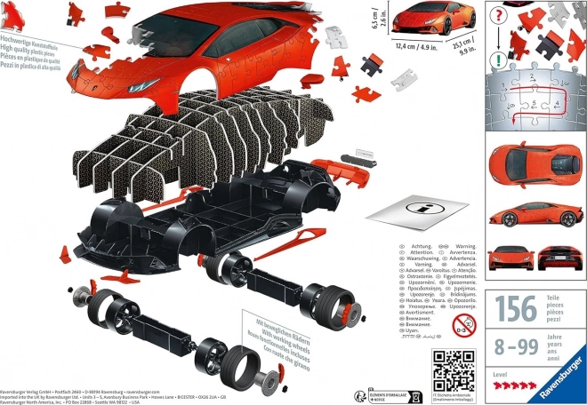 Lamborghini Huracan Evo Orange Puzzle