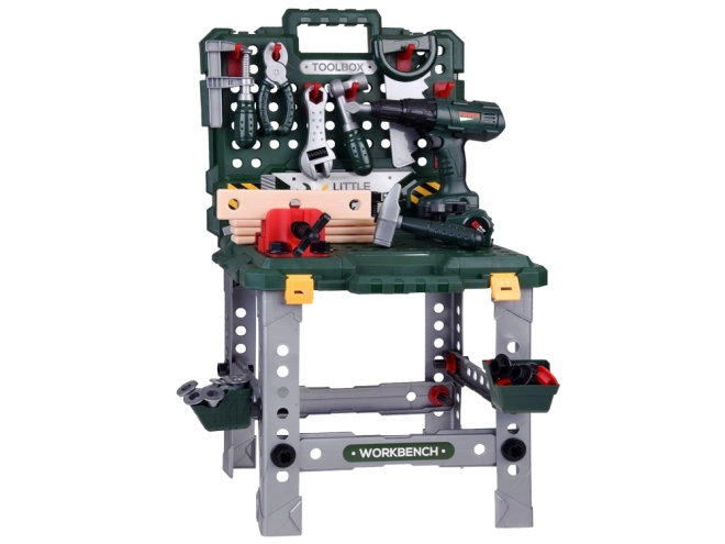 Workbench Tool Set with Battery-Powered Drill