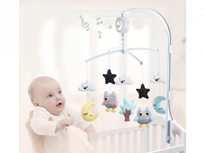 Wind-Up Baby Mobile with Plush Owls