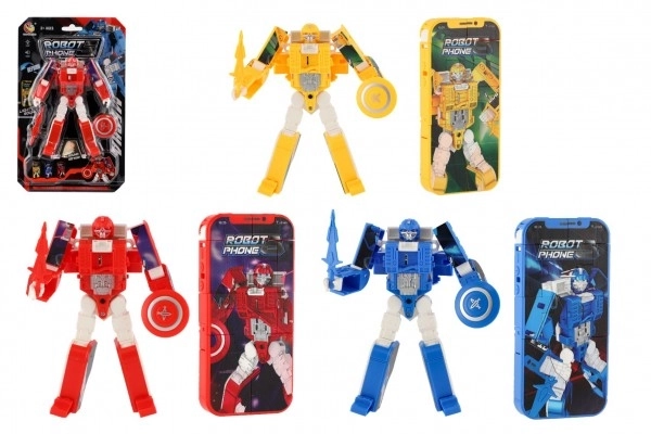 Átalakuló robot telefon fénnyel és hanggal