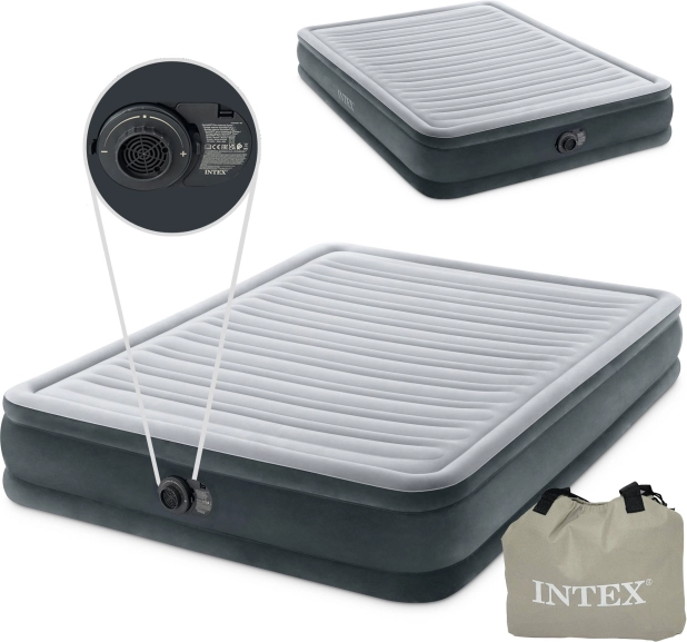 lit pneumatique avec pompe intégrée 203 × 152 cm – lit double Intex