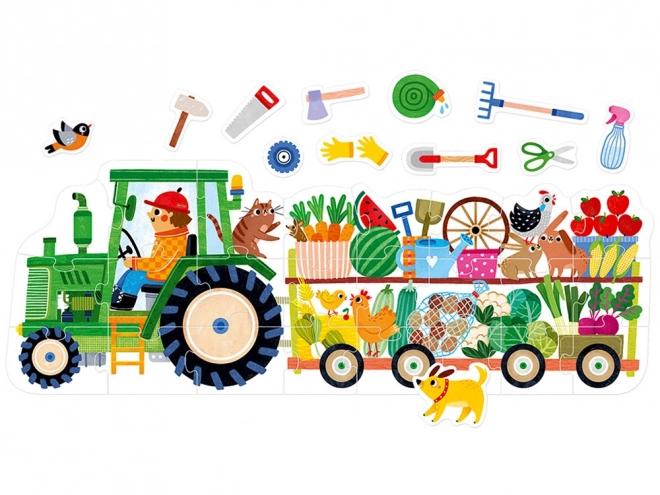 Vláčik Puzzle Traktor