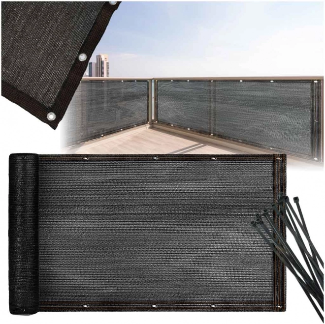 Paravento per balcone LUARO con protezione UV e fascette stringenti 105x700 cm