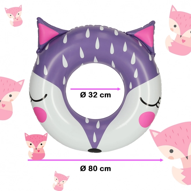 Inflatable Swimming Ring Fox Design 80cm