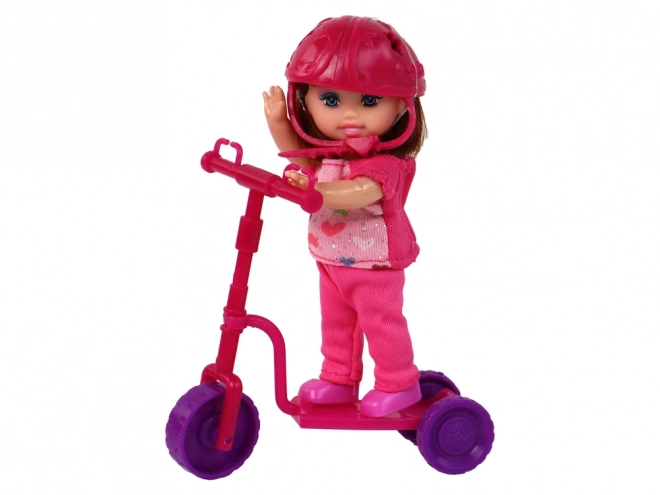 Lucy Dolls Set with Scooter and Skateboard