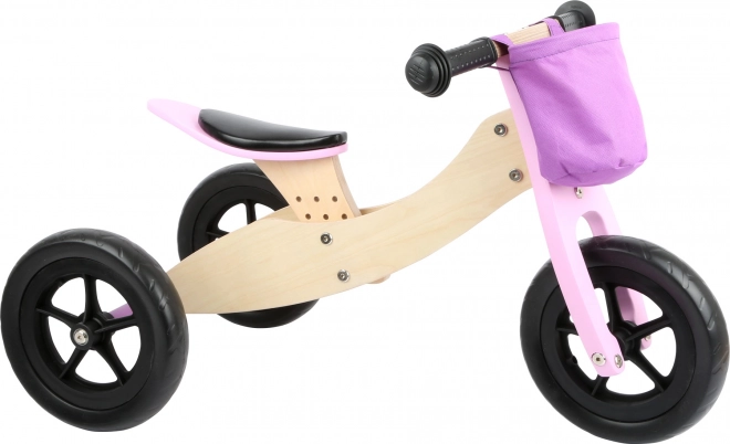 Small Foot Wooden Balance Bike 2-in-1 Pink