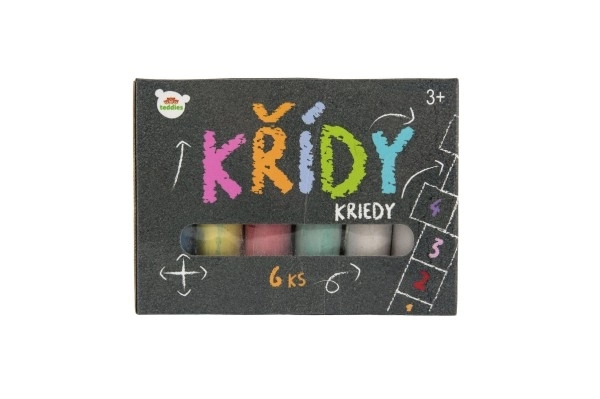 Colorful Sidewalk Chalks - 6 Pack