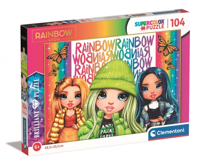 Clementoni Brilliant Puzzle Rainbow High Poppy, Jade and Skyler 104 Pieces