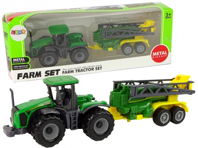 Green Farm Tractor with Sprayer Toy