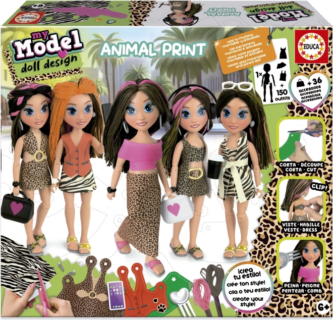 Educa creative set my model doll design: wild princesses