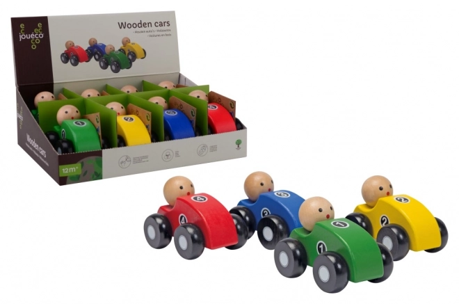 Wooden Racing Cars in Four Colors