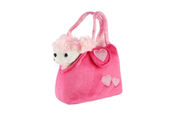 Plush Dog in Pink Handbag for Girls