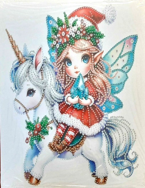 Diamond Painting Christmas Elf Canvas 23x30cm