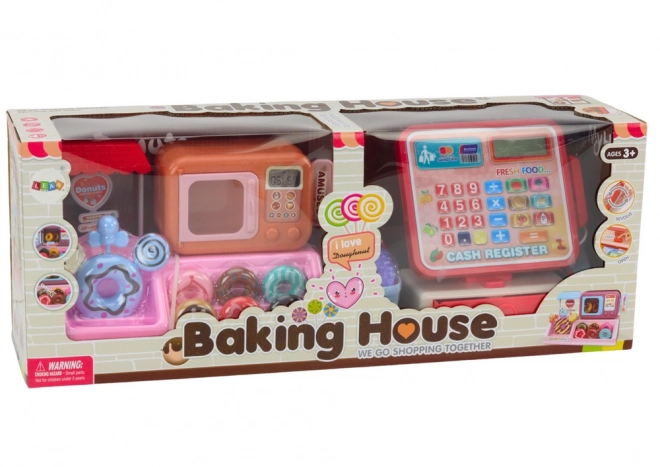 Doughnut Shop Play Set with Cash Register and Microwave