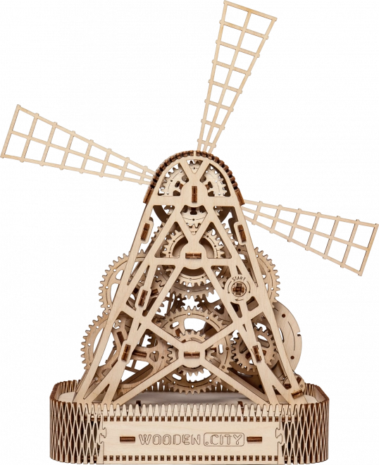 Wooden City 3D Windmill Puzzle