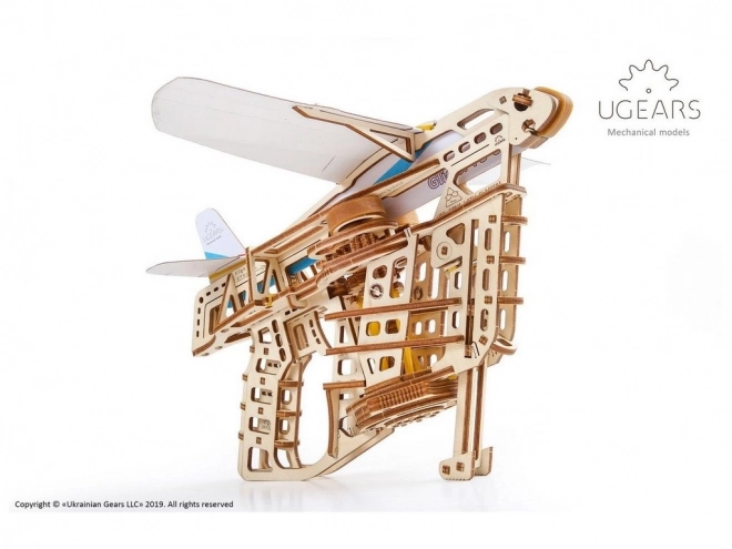 Ugears 3D Wooden Mechanical Puzzle Launching Airplane