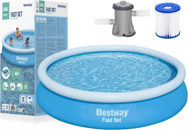 Bestway Fast Set Inflatable Pool 366 × 76 cm
