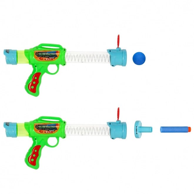 2-in-1 Toy Gun with Foam Bullets