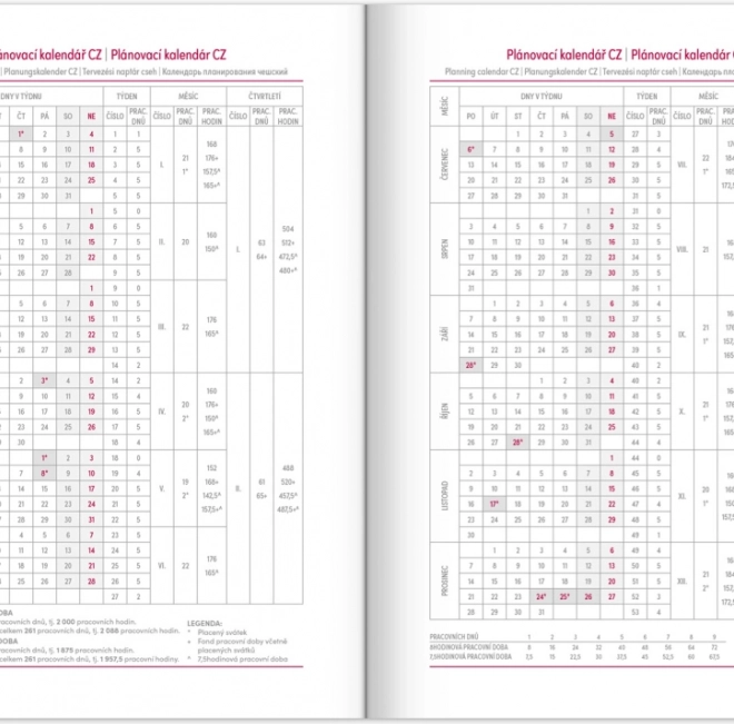Wekelijkse agenda Notique Aprint 2026 blauw